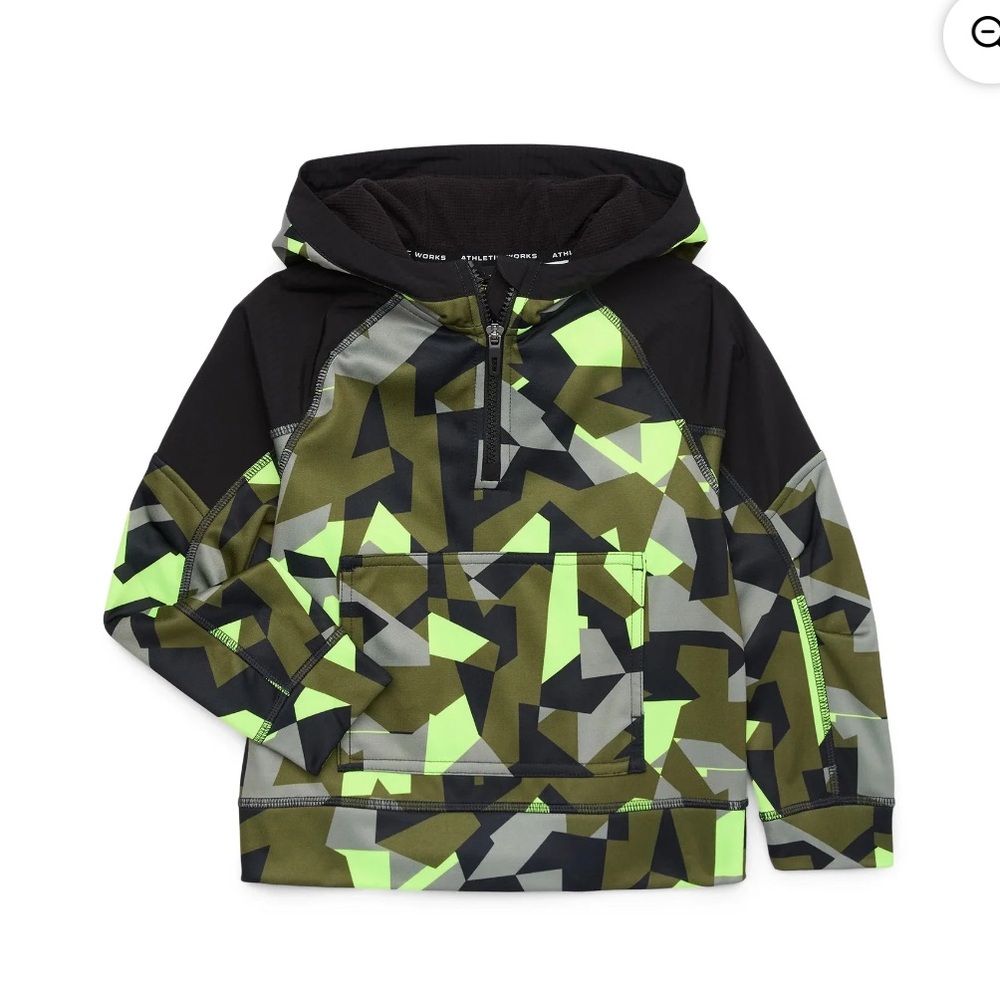 Athletic Works Boys Tech Fleece Quarter Zipper Pullover NWT